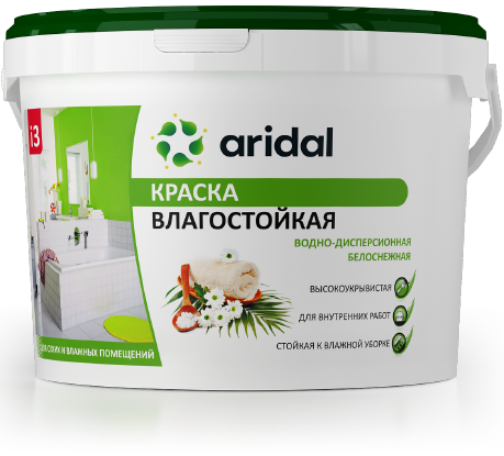 Краска влагостойкая ARIDAL i3